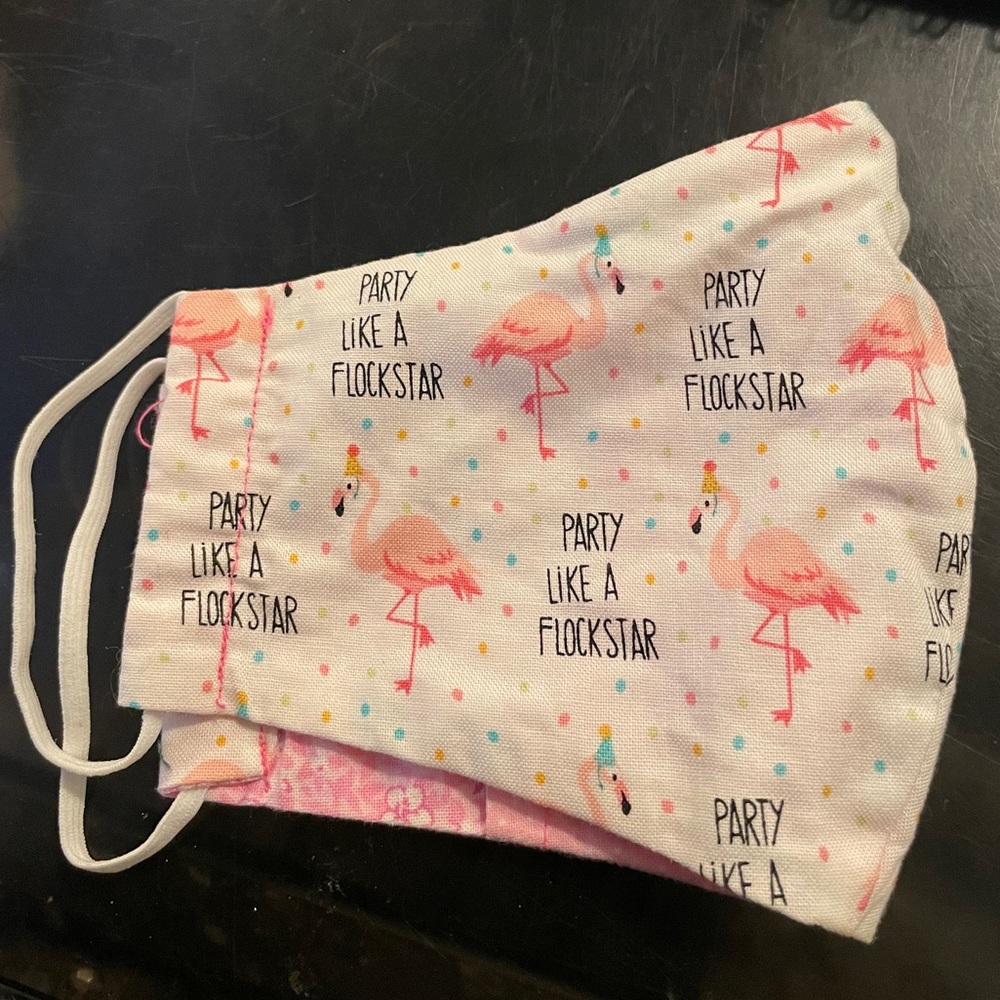 Flamingo Face Mask - Party Like a Flock Star